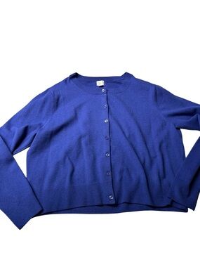 Classic Crewneck Button-Front Cardigan